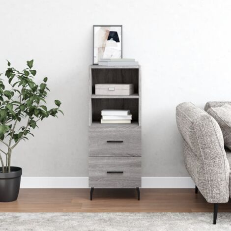 Sideboard Grey Sonoma 34.5x34x90 cm Engineered Wood vidaXL
