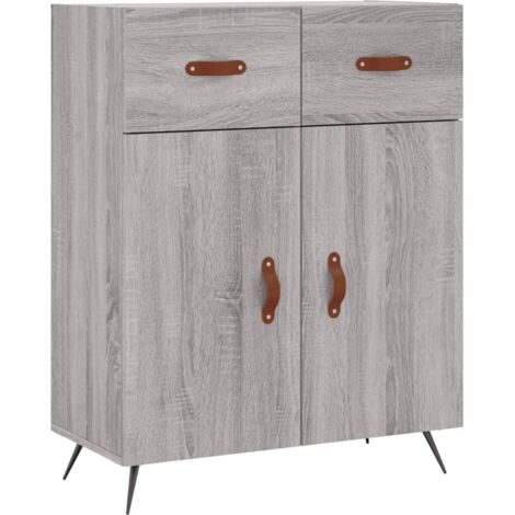 Sideboard Grey Sonoma 69.5x34x90 cm Engineered Wood vidaXL
