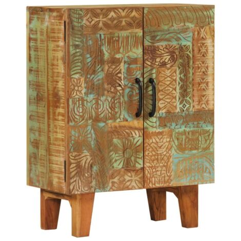 Sideboard Handgeschnitzt 55x30x75 cm Altholz Massiv vidaXL
