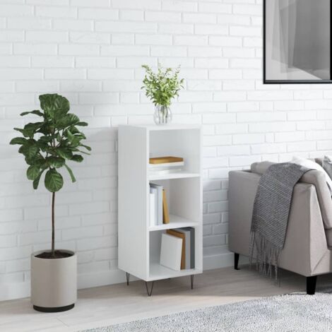Sideboard High Gloss White 34.5x32.5x90 cm Engineered Wood vidaXL