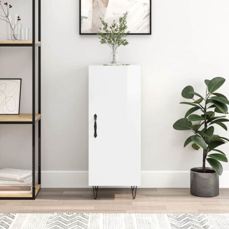 Sideboard High Gloss White 34.5x34x90 cm Engineered Wood vidaXL