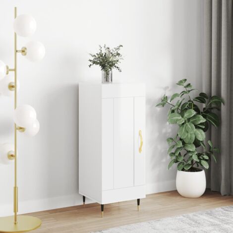 Sideboard High Gloss White 34.5x34x90 cm Engineered Wood vidaXL