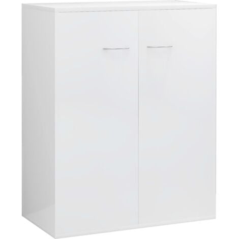 Sideboard High Gloss White 60x30x75 cm Engineered Wood vidaXL