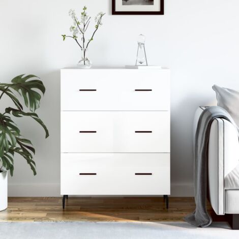 Sideboard High Gloss White 69.5x34x90 cm Engineered Wood vidaXL