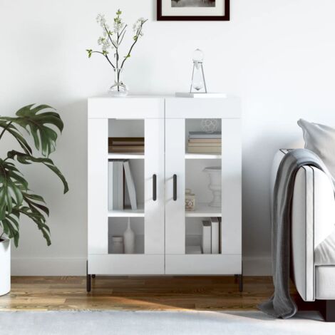 Sideboard High Gloss White 69.5x34x90 cm Engineered Wood vidaXL