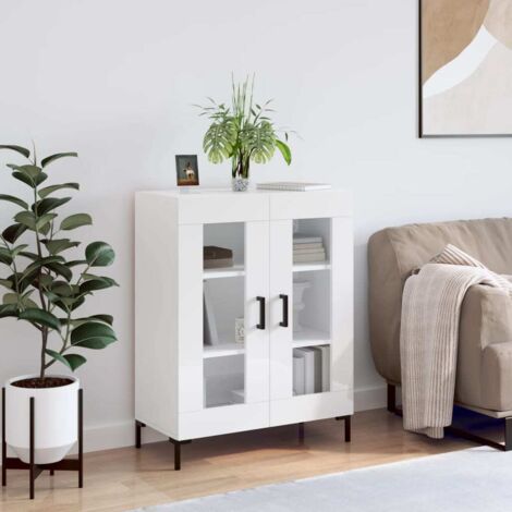 Sideboard High Gloss White 69.5x34x90 cm Engineered Wood vidaXL