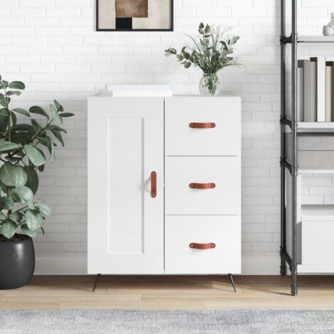 Sideboard High Gloss White 69.5x34x90 cm Engineered Wood vidaXL