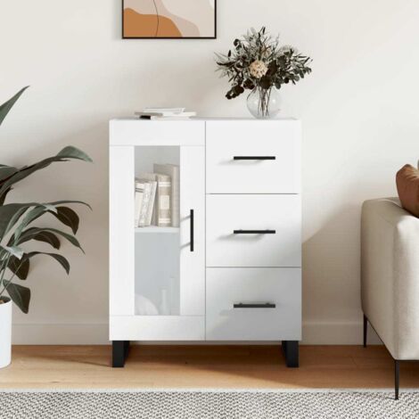 Sideboard High Gloss White 69.5x34x90 cm Engineered Wood vidaXL