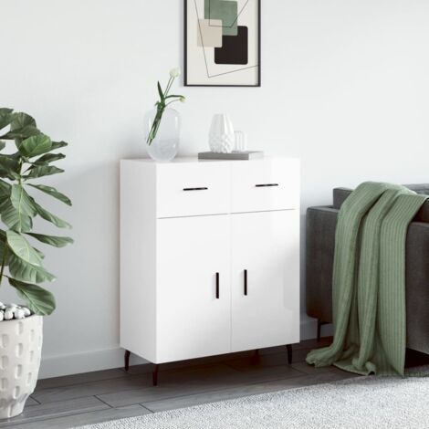 Sideboard High Gloss White 69.5x34x90 cm Engineered Wood vidaXL