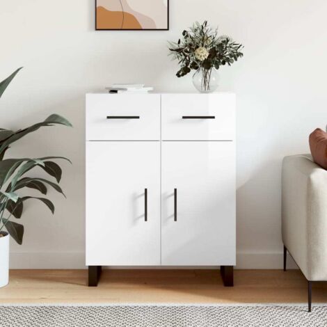 Sideboard High Gloss White 69.5x34x90 cm Engineered Wood vidaXL