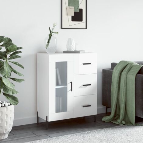 Sideboard High Gloss White 69.5x34x90 cm Engineered Wood vidaXL