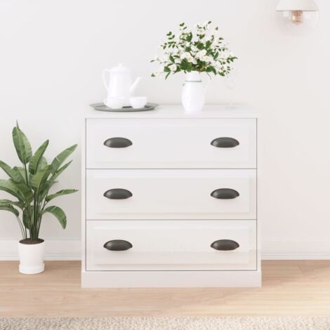 Sideboard High Gloss White 70x35.5x67.5 cm Engineered Wood vidaXL