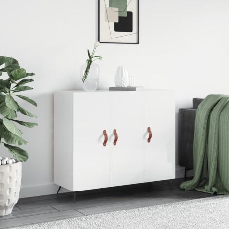 Sideboard High Gloss White 90x34x80 cm Engineered Wood vidaXL
