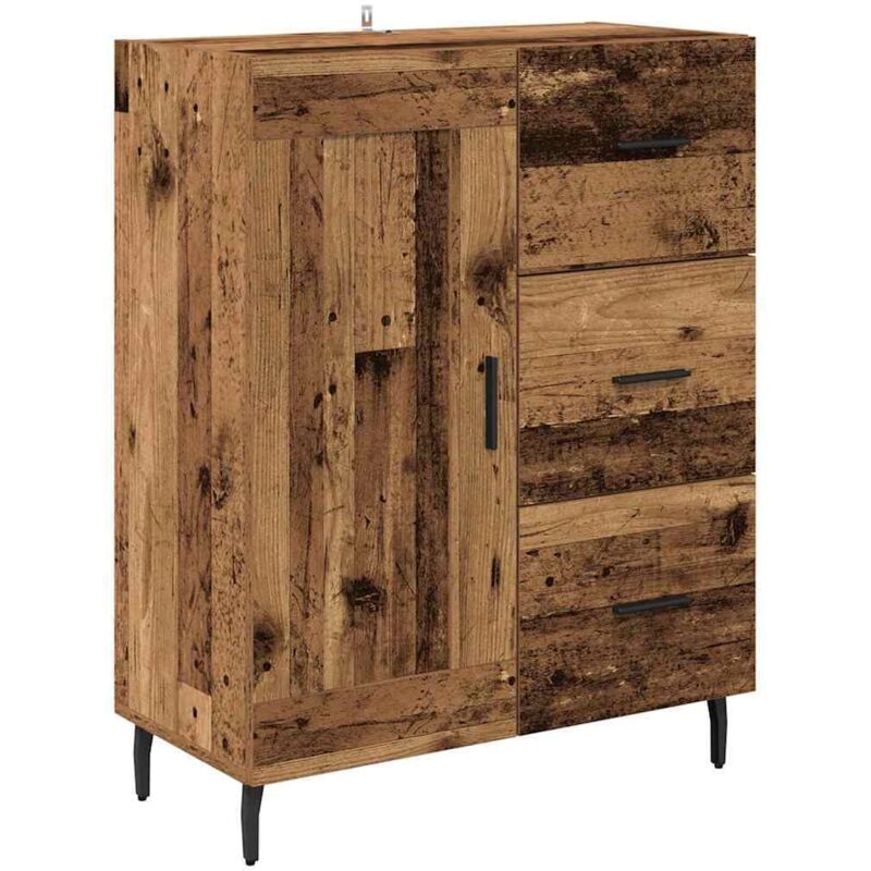 Sideboard Altholz 69, 5 X 34 X 90 Cm Verbundholz Und Eisen Vidaxl