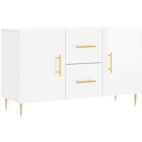 Sideboard Hochglanz-Weiß 100x36x60 cm Holzwerkstoff vidaXL