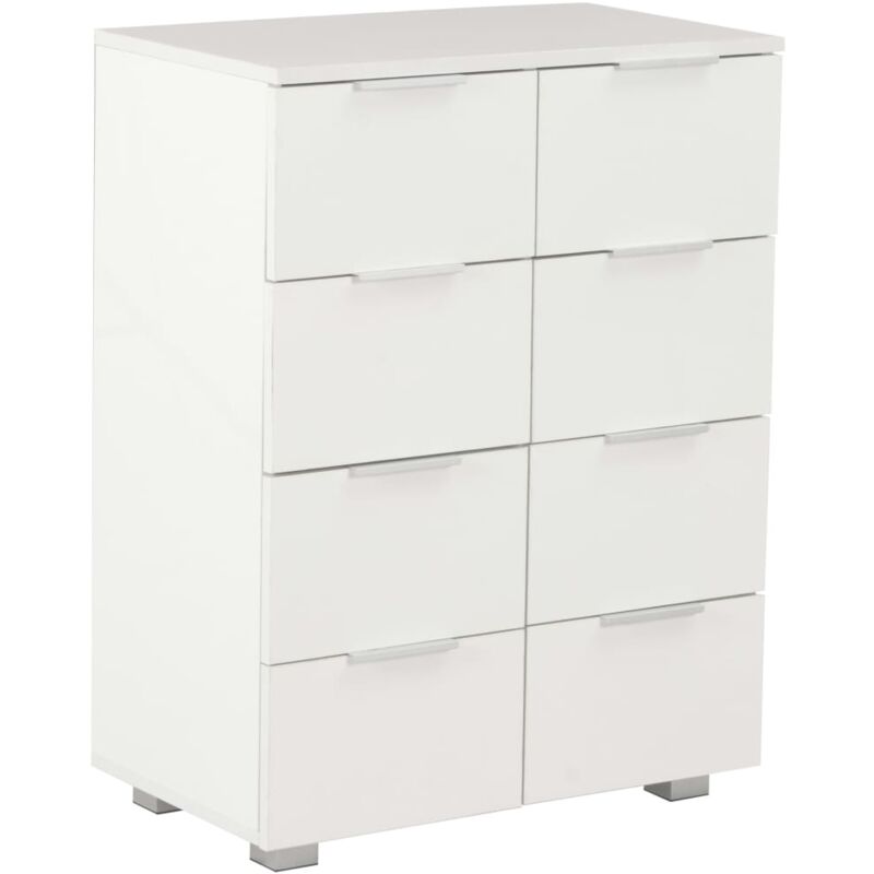 Sideboard Hochglanz Weiß 60x35x80 cm Spanplatte - Weiß - Vidaxl