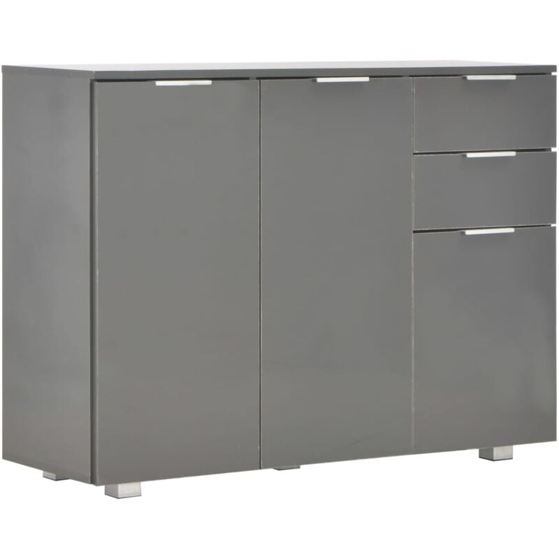 Sideboard Hochglanz-Grau 107x35x80,5 cm Vidaxl