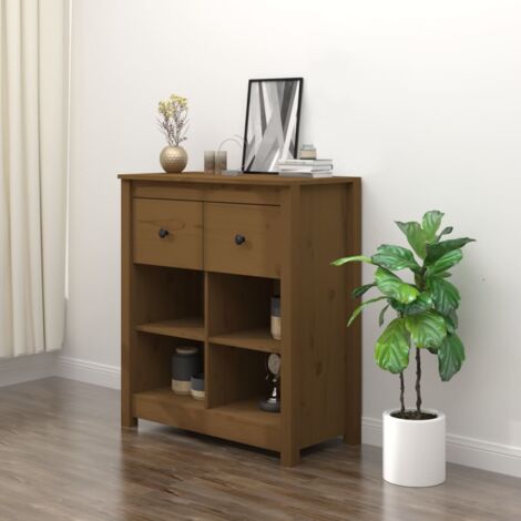 Sideboard Honey Brown 70x35x80 cm Solid Wood Pine vidaXL