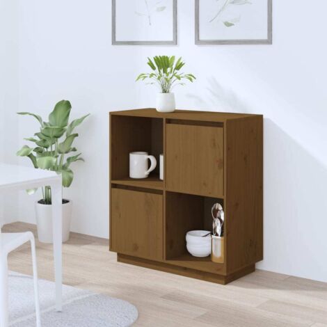 Sideboard Honey Brown 74x35x80 cm Solid Wood Pine vidaXL