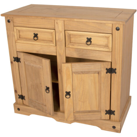 Sideboard Kommode 92 x 84 x 44 cm Kiefer massiv natur MEXICO
