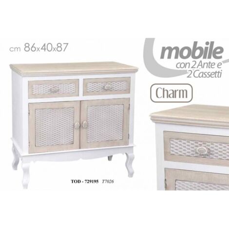Sideboard Konsole Shabby Style weiß beige Charme cm 86 x 40 x 87 h