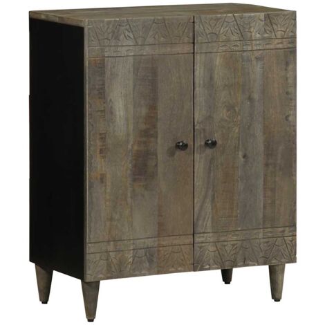 Sideboard Light Grey 60x33.5x75 cm Solid Wood Mango vidaXL