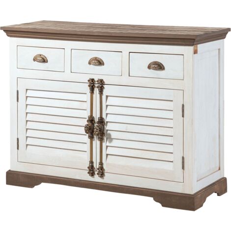 Sideboard Mango 120x45x90 weiß lackiert TOULOUSE 106