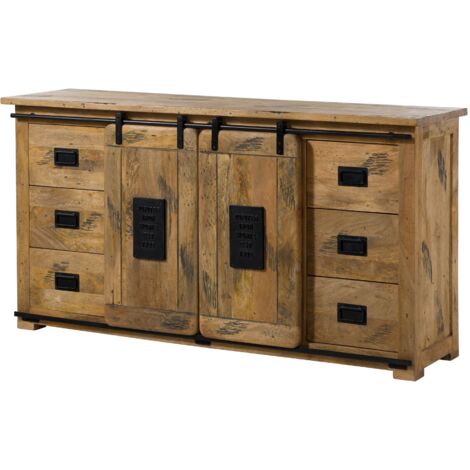 Sideboard Mango 170x45x90 natur lackiert RAILWAY 193