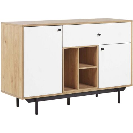 Sideboard mit 2 Türen ITACA Braun / Weiß