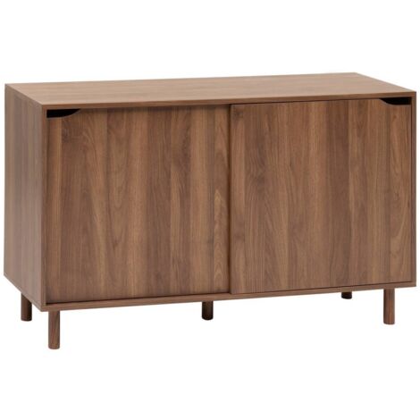 Sideboard mit 2 türen slidy dunkles holz - 5five