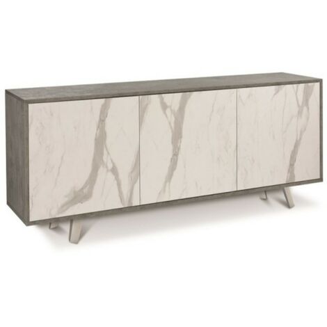 Sideboard mit drei Türen Cement Marble 177x41x h74 cm