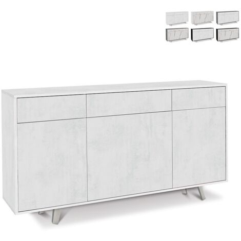 Sideboard mit drei Türen und drei Schubladen Oxide White 164x41x h92 cm