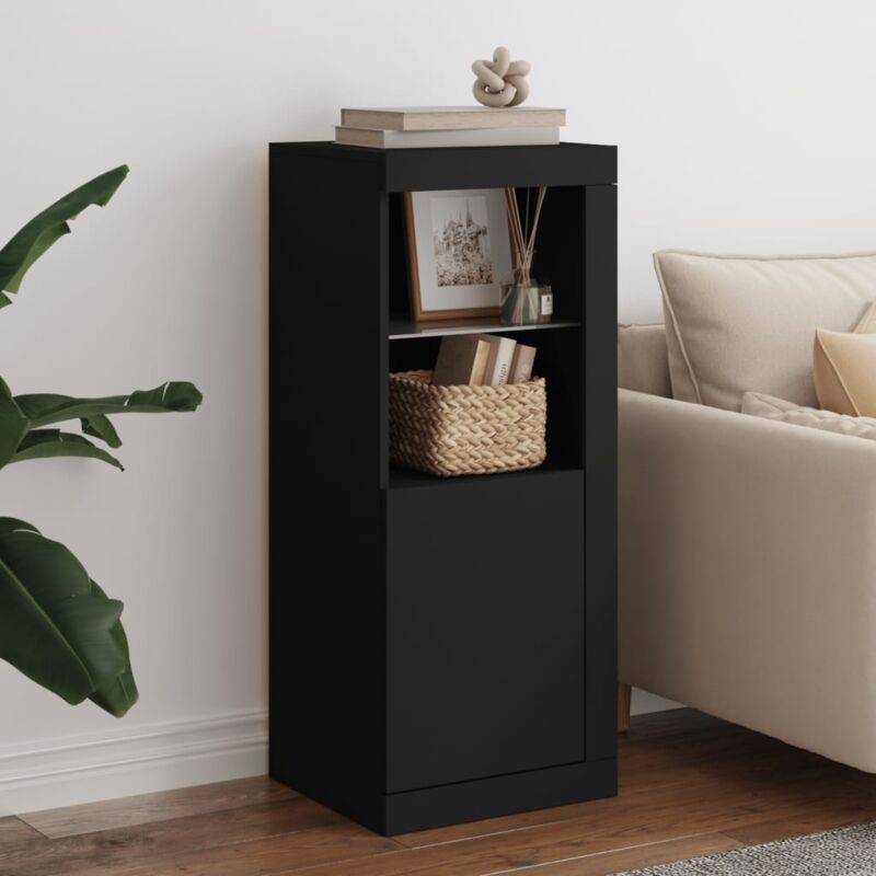 Sideboard Mit Led-leuchten Schwarz 41x37x100 Cm Vidaxl