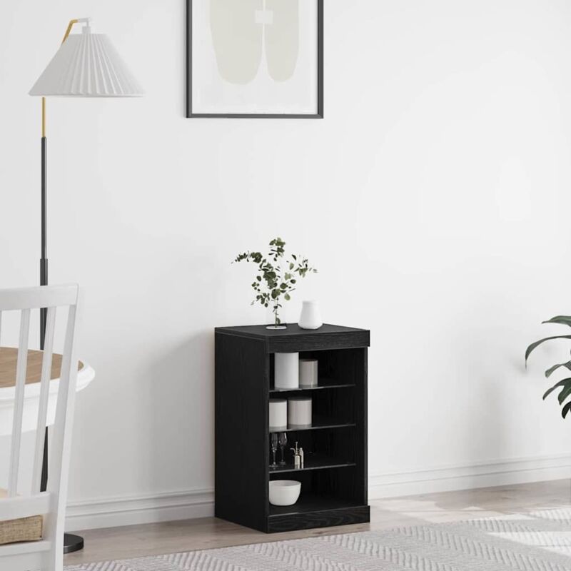 Sideboard Schwarze Eiche 41 X 37 X 67 Cm Holzwerkstoff Vidaxl