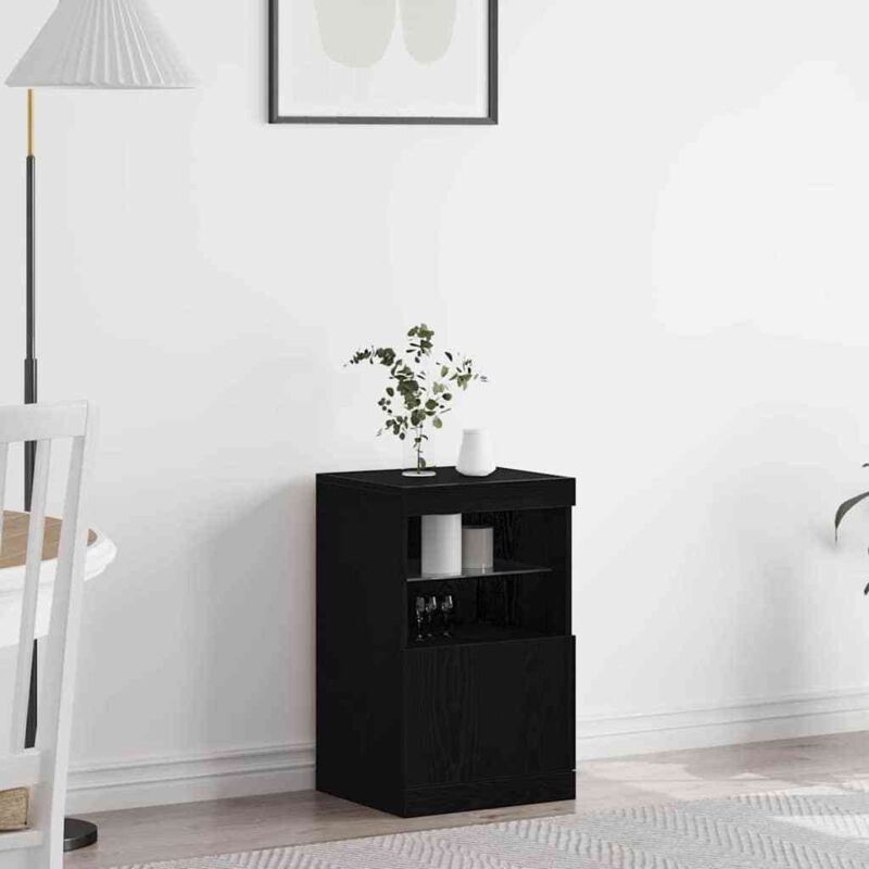 Sideboard Schwarze Eiche 41 X 37 X 67 Cm Holzwerkstoff Vidaxl
