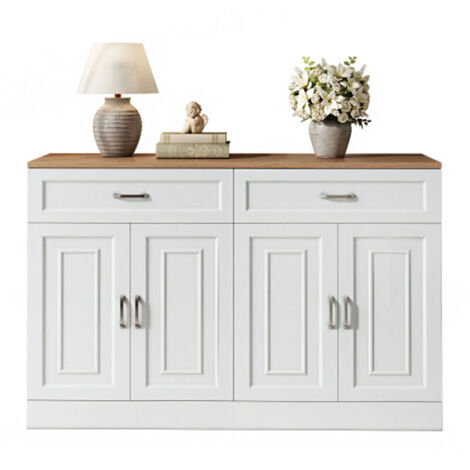 Sideboard mit Regalen, Sideboard mit Rebounder, natürliche Holzmaserung