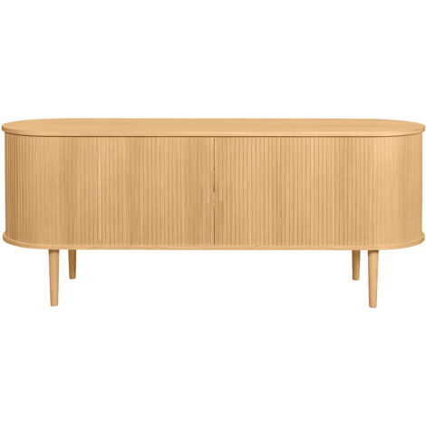 Sideboard mit Schiebetüren aus Eichenfurnier und massiver Eiche B 160 cm EPIC