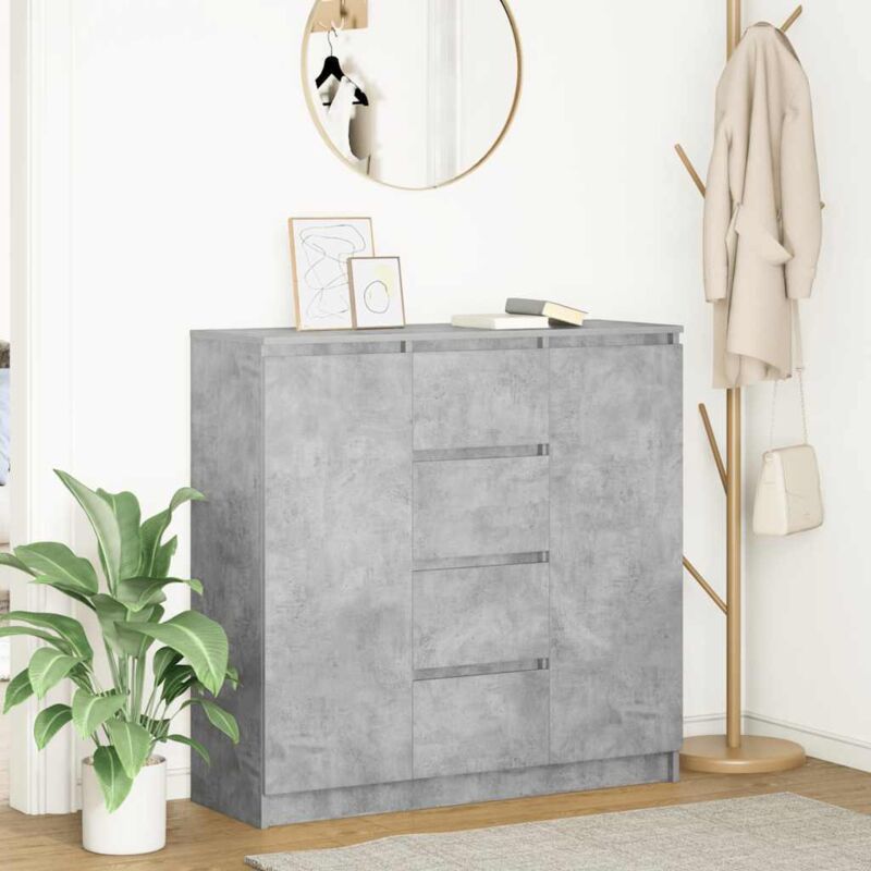Sideboard Mit Schubladen Betongrau 100, 5x35x98, 5 Cm Vidaxl