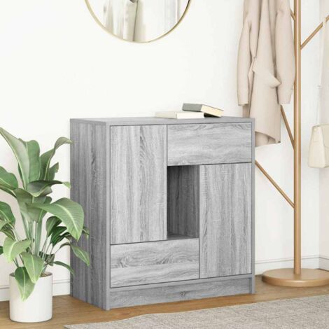 Sideboard mit Schubladen und Türen Grau Sonoma 70,5x34x74,5 cm vidaXL