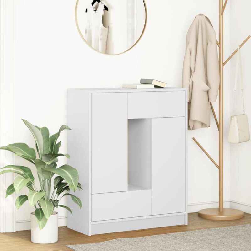 Vidaxl Sideboard Mit Schubladen Und Türen Weiß 73x31x90 Cm