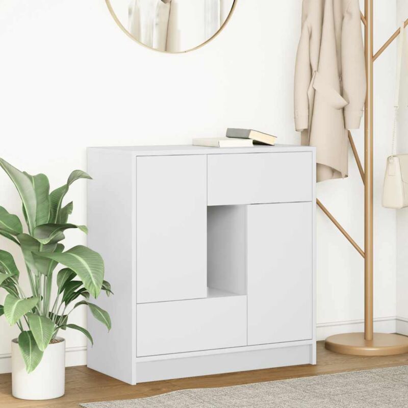 Sideboard Mit Schubladen Und Türen Weiß 70, 5x34x74, 5 Cm - Vidaxl