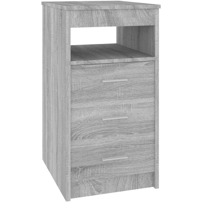 Sideboard Mit Schubladen Grau Sonoma 40x50x76 Cm Holzwerkstoff - Vidaxl