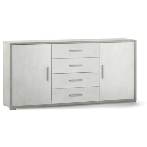 Sideboard mit zwei Türen und vier Schubladen White Cement 174x41x h84 cm
