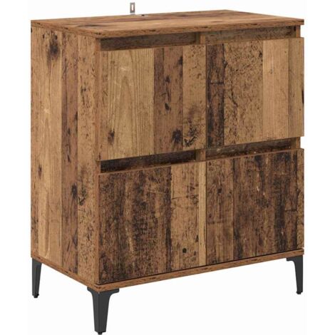 Sideboard Old Wood 60 x 35 x 70 cm Engineered Wood and Iron vidaXL
