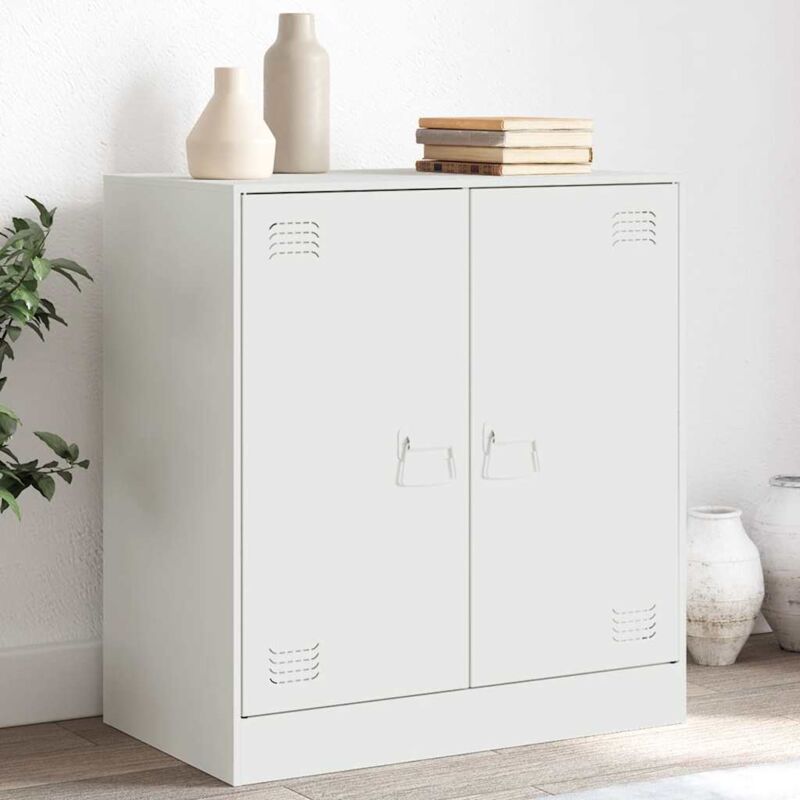 Sideboard White 67x39x73 Cm Steel Vidaxl