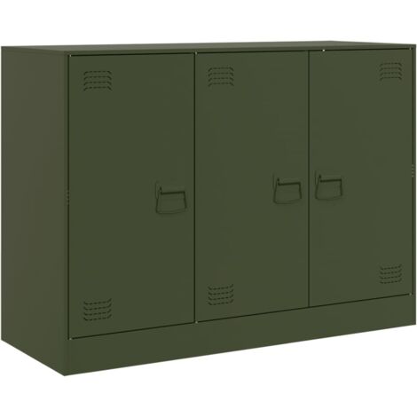 Sideboard Olive Green 99x39x73 cm Steel vidaXL