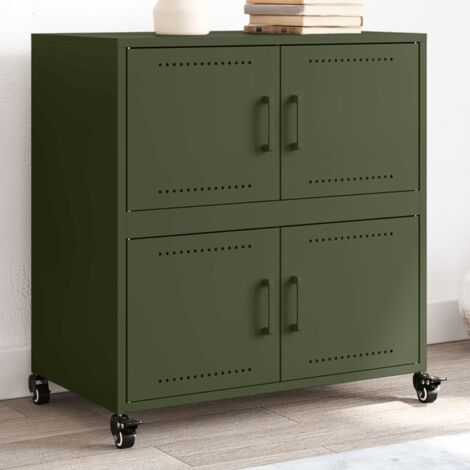 Sideboard Olivgrün 68x39x72 cm Stahl vidaXL