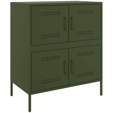 Sideboard Olivgrün 68x39x79 cm Stahl vidaXL