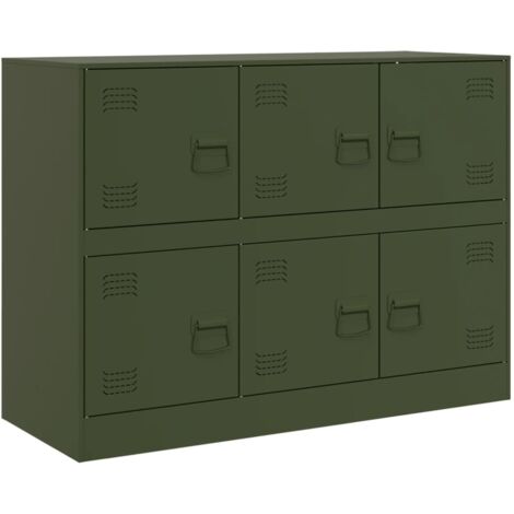 Sideboard Olivgrün 99x39x73 cm Stahl vidaXL