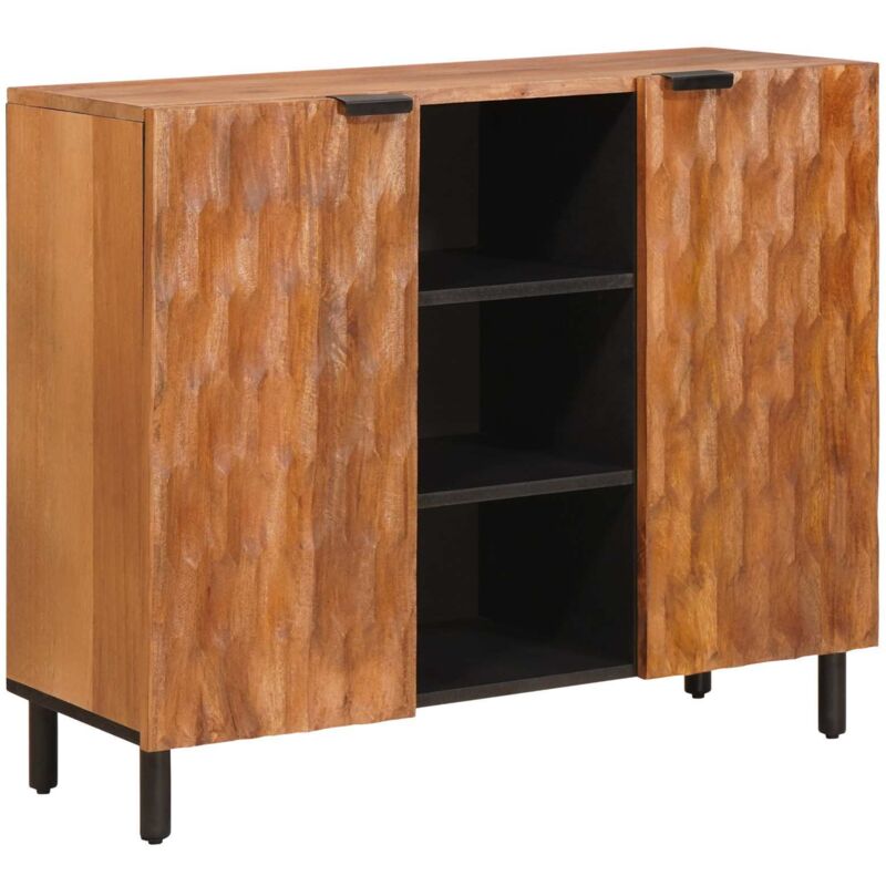 Sideboard Acacia Brown Finish 90 X 33 X 75 Cm Solid Mango Wood Vidaxl